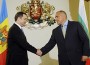 Bulgarian Prime Minister Borisov welcomes his Moldovian counterpart Filat before their meeting in Sofia